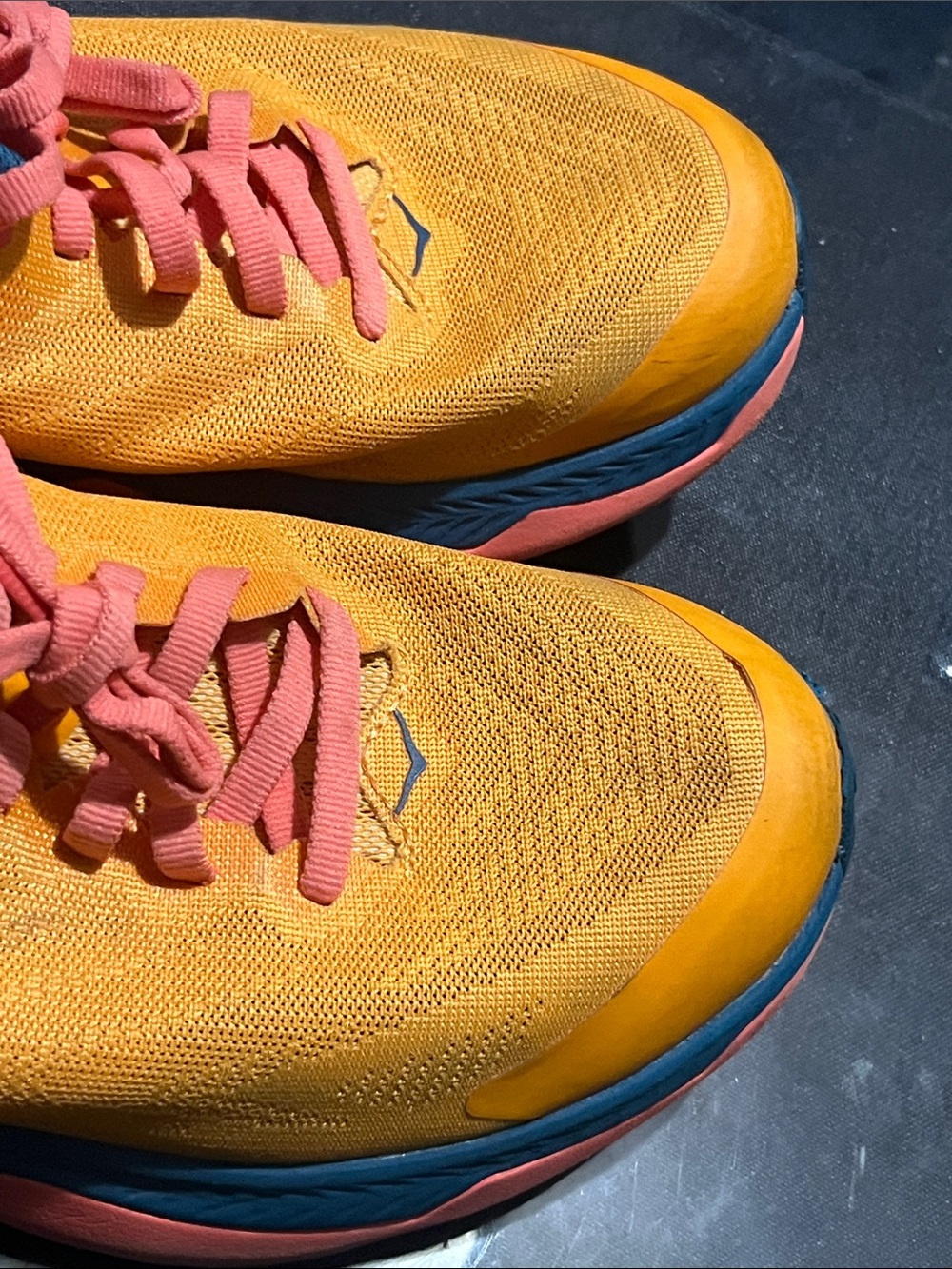 EUC Hoka One One Womens Zinal 1119400 RYCM Orange Running Shoes Size 7 - Picture 10 of 11